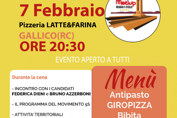 Pizzata di Autofinanziamento - Mercoledì 7 Febbraio